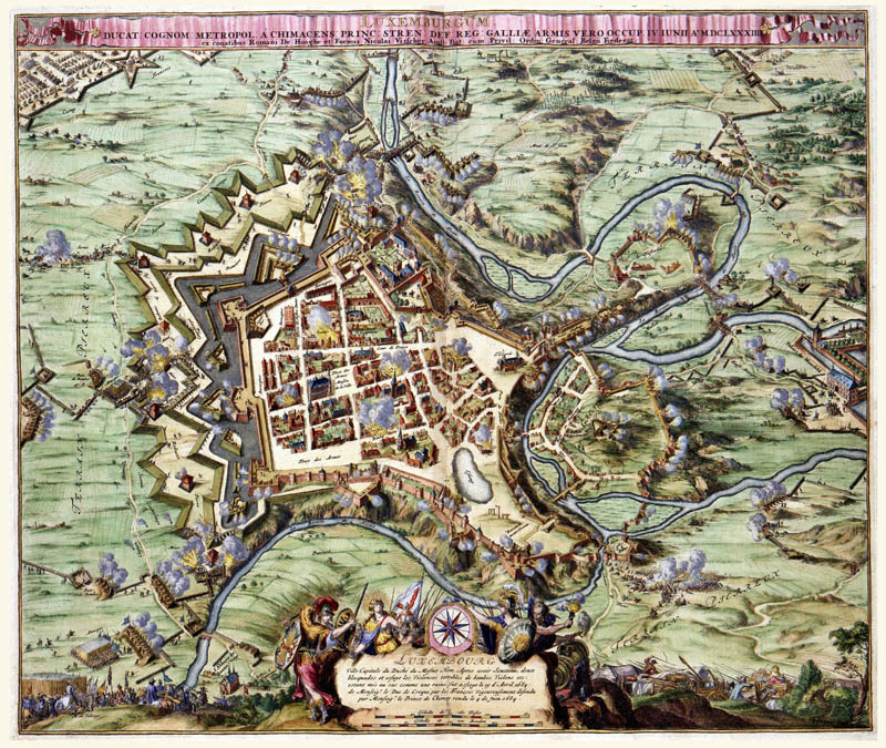 Luxemburg stad 1688 R. de Hooghe